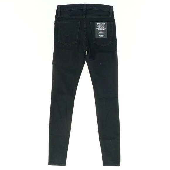 HUDSON NICO Black High Rise Skinny Fit Jeans ENHANCED women's size 25 NEW denim - Picture 2 of 3